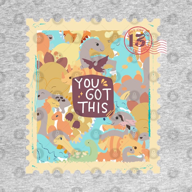 Cute Dinosaur Pattern & You got this! by Natifa